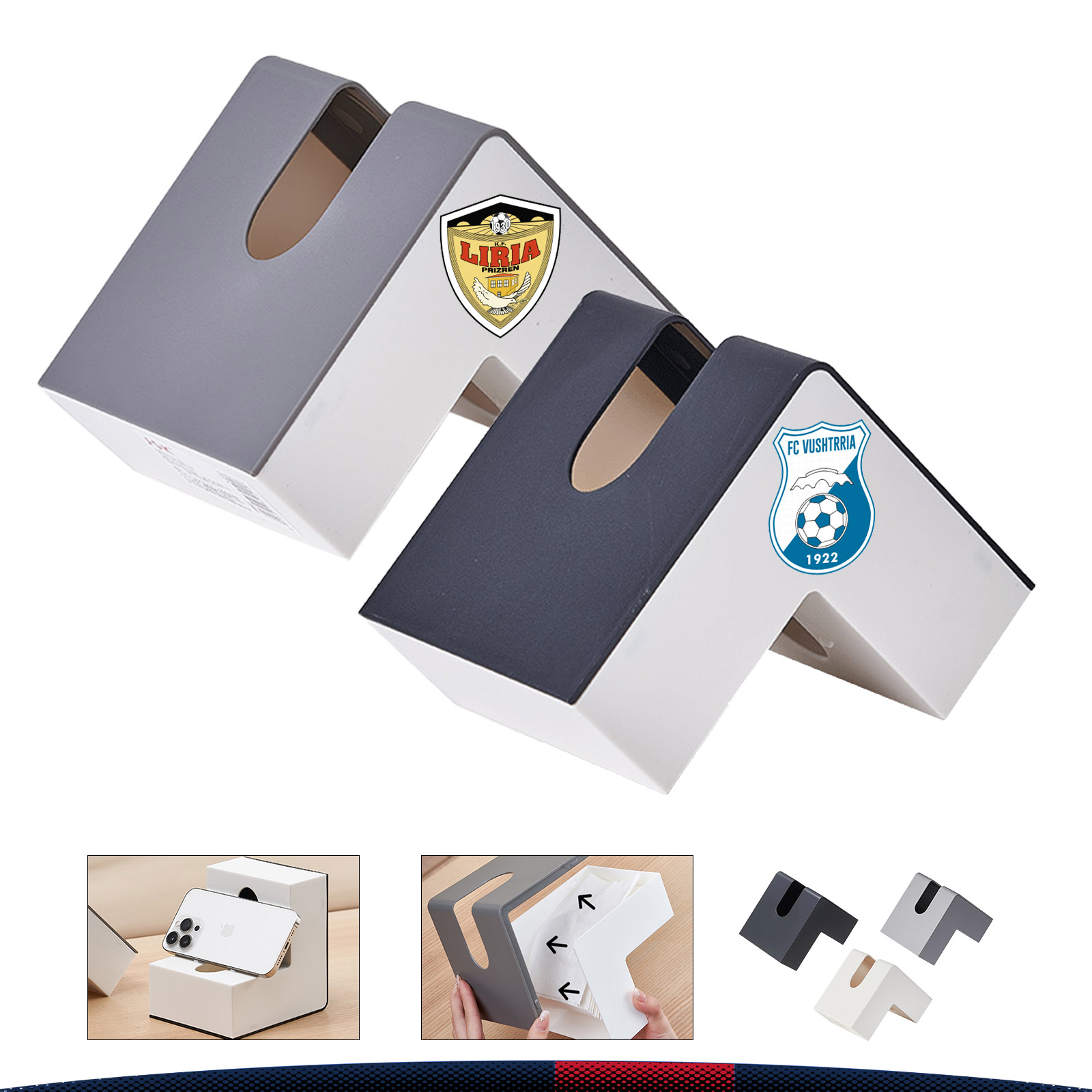 L-Shaped Multi-Functional Tissue Box 3