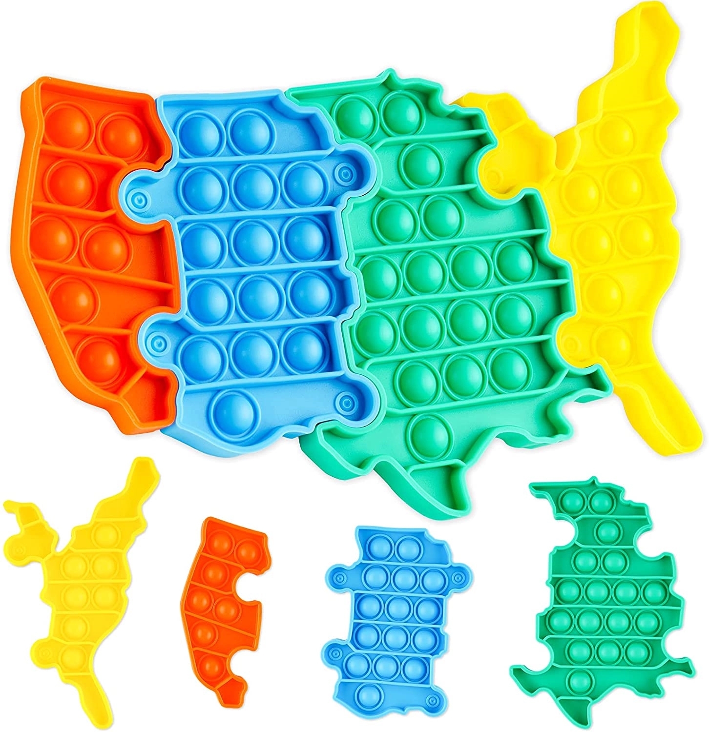 US Map Jigsaw Puzzles Silicone Push Pop Bubble 2