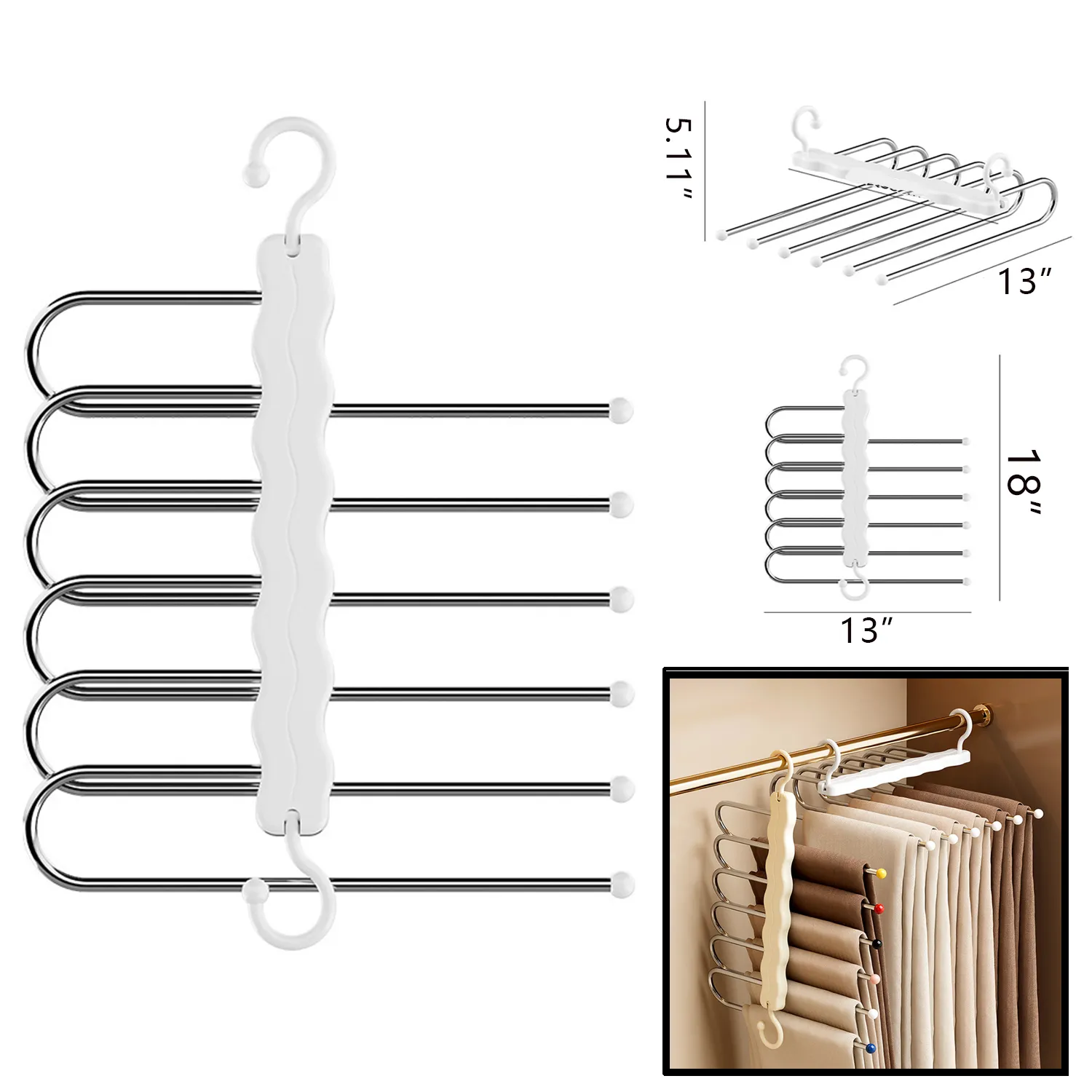 Non-Slip Trousers Storage Rack 2