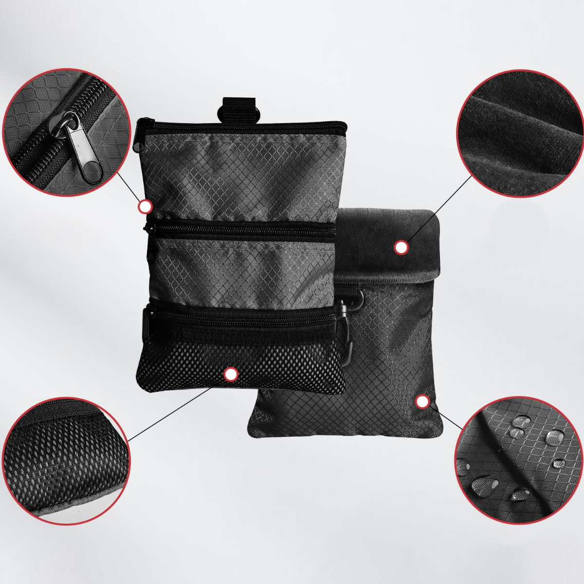Compact Golf Pouch Bag with Clip for Essentials 9