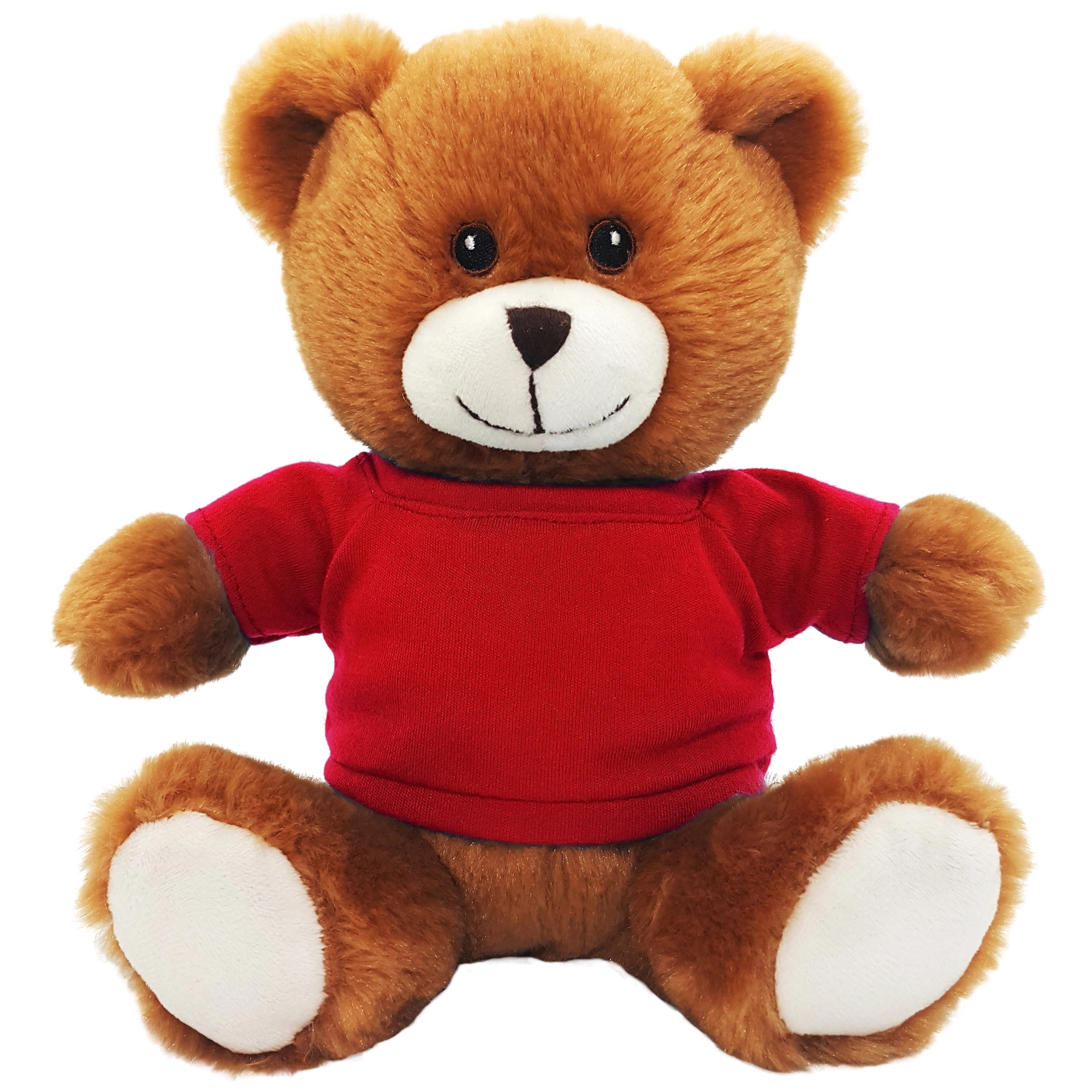 8" Embroidered Eyes Honey Brown Bear 10