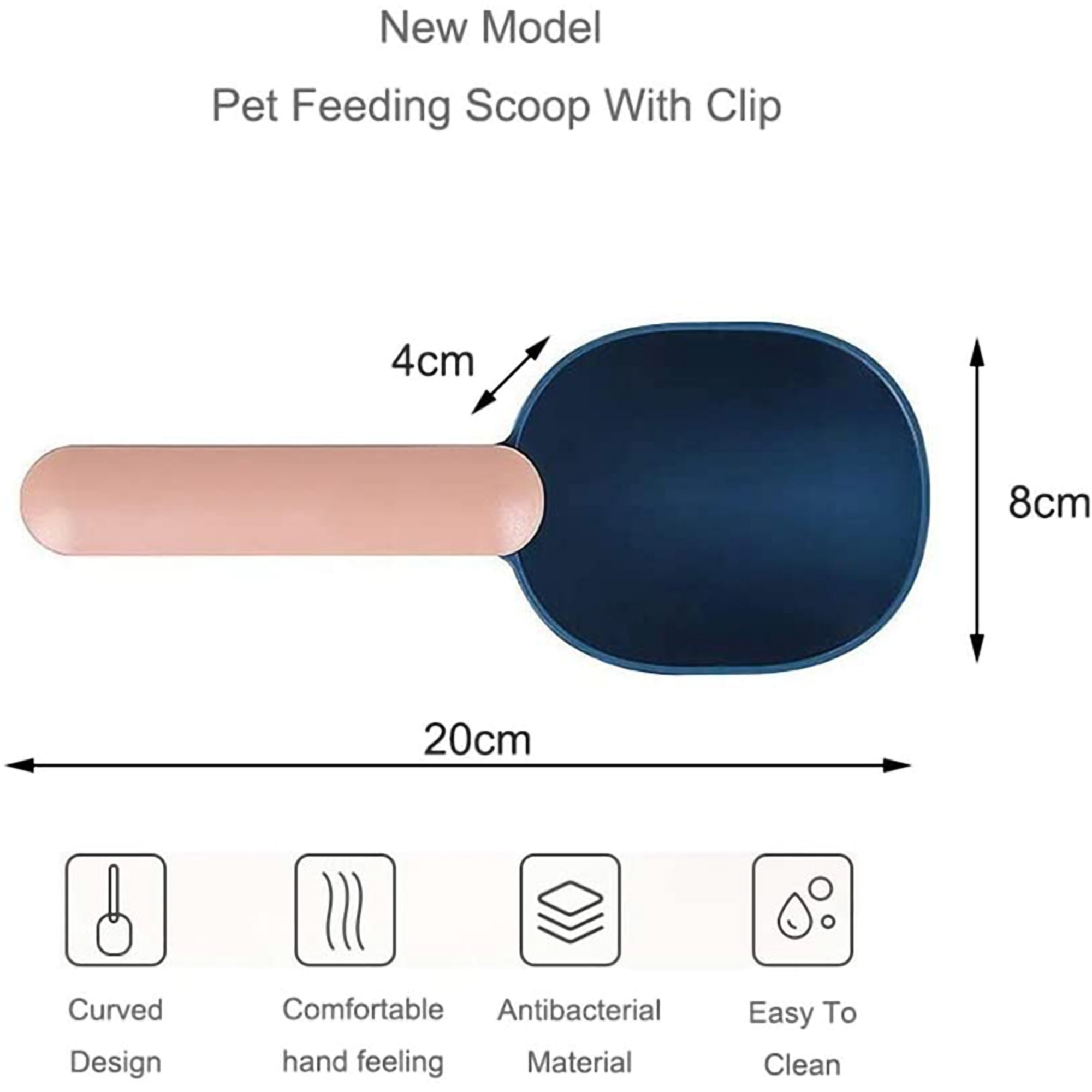 Dual Function Pet Food Scoop w/Bag Clip 5