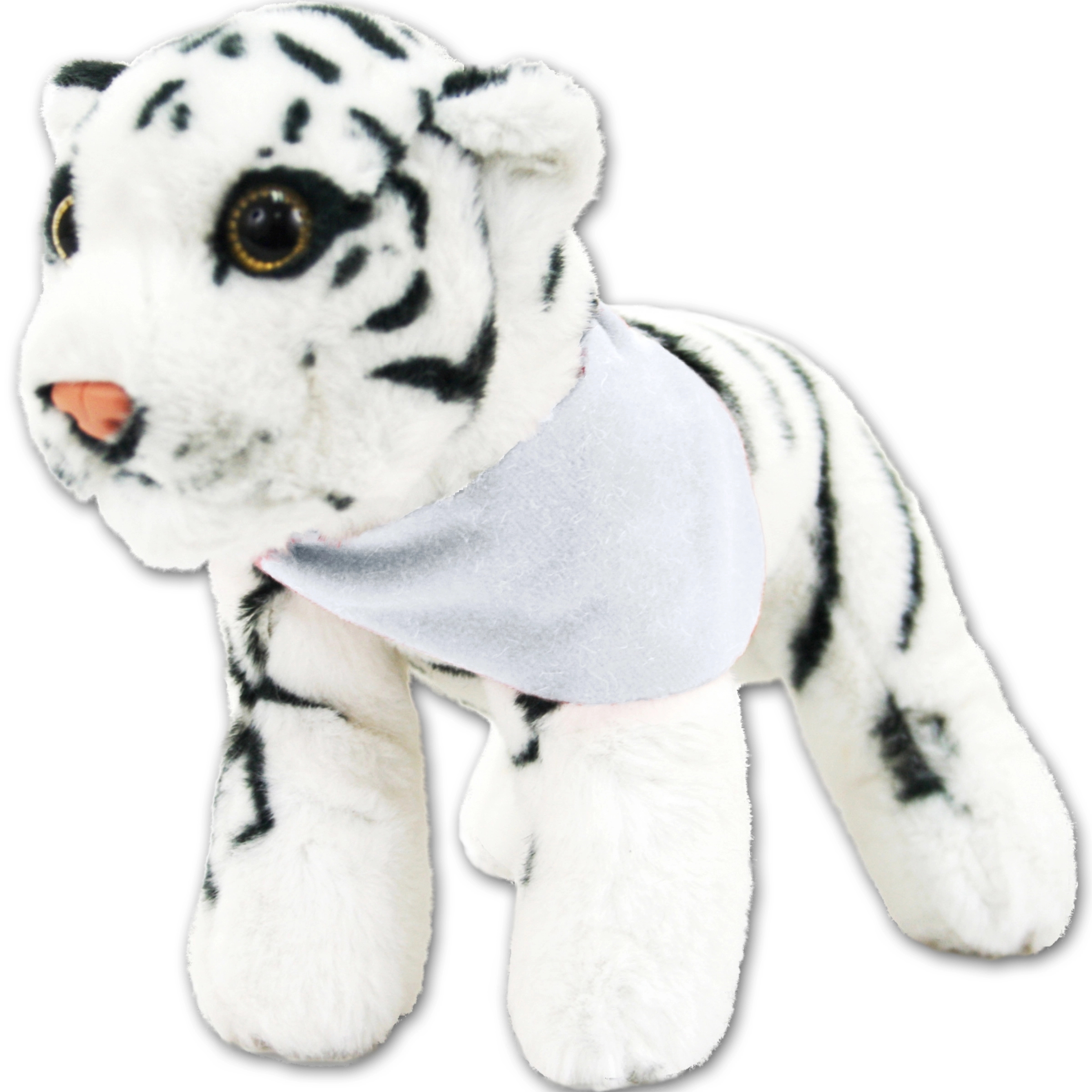 8" Jungle Animals Standing White Tiger 3