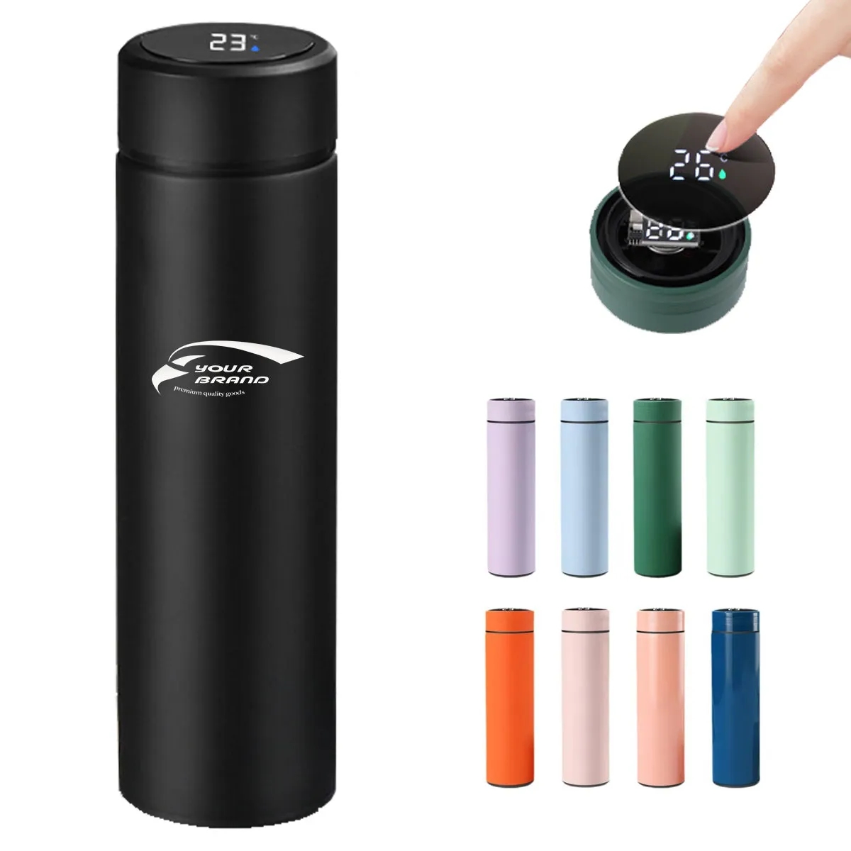 17oz With Temperature Display Travel Mug Water Bottle 2