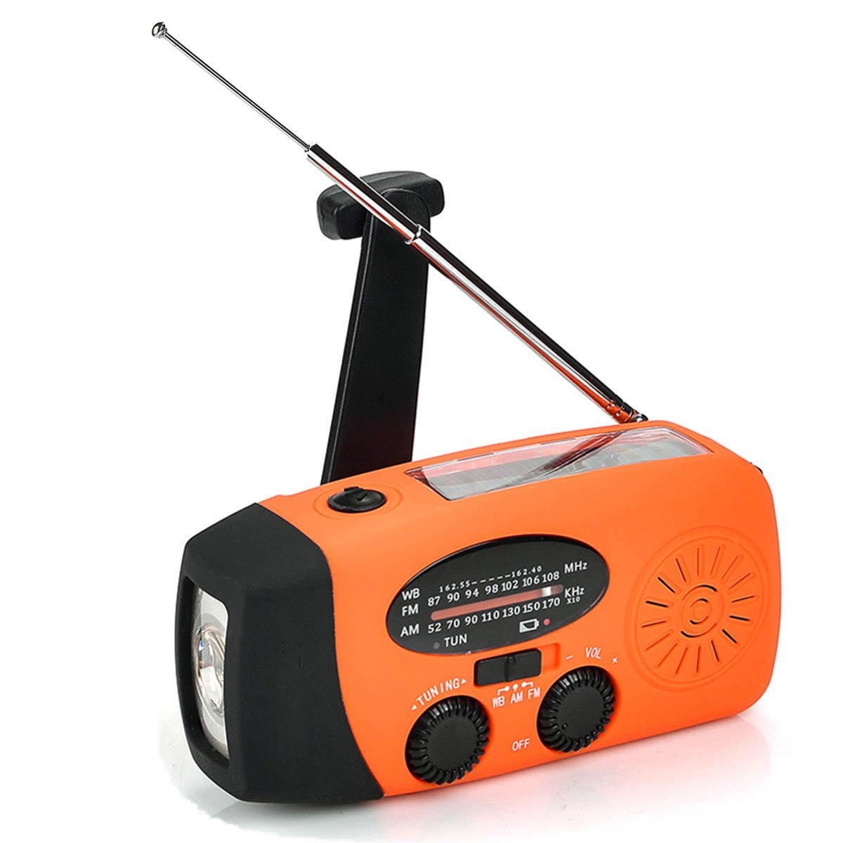 Solar Hand Crank Weather Radio Flashlight 6