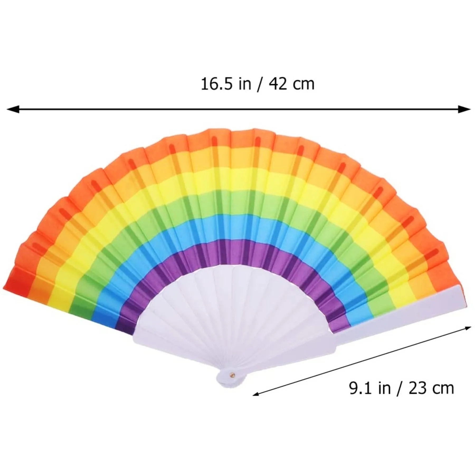 9" Rainbow Folding Fan 8