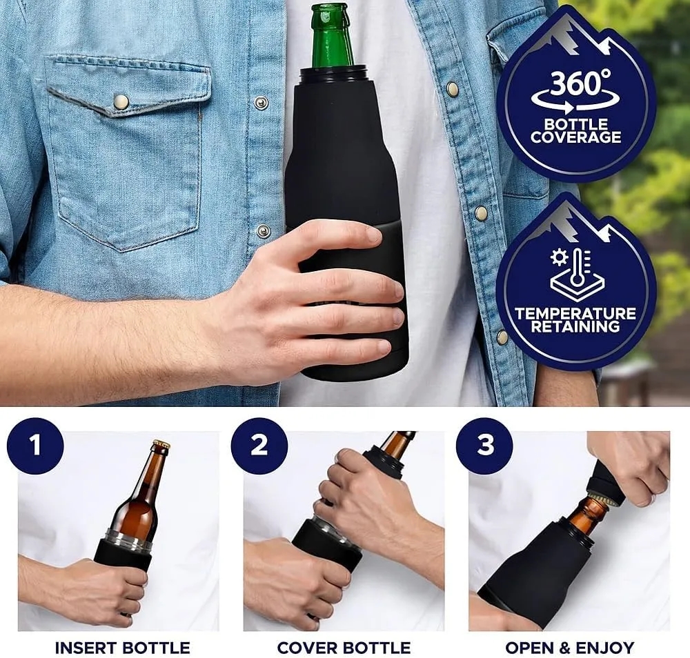 Beer Bottle and Can Cooler with Beer Opener 6