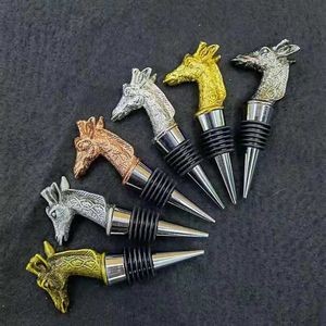 Elegant Giraffe Design Alloy Wine Stopper 16