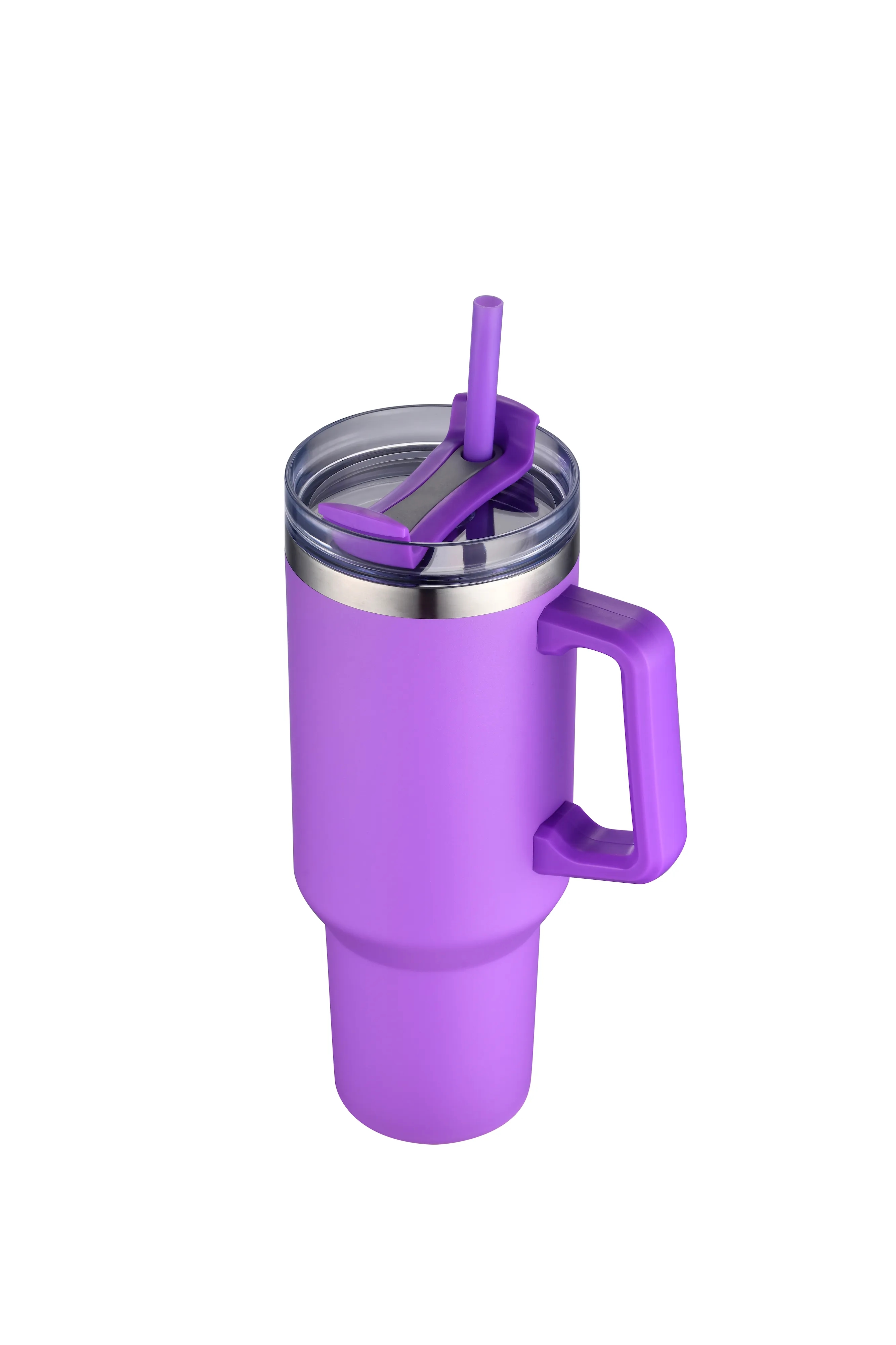 40oz Stainless Travel Mug w/ Handle and Straw 8