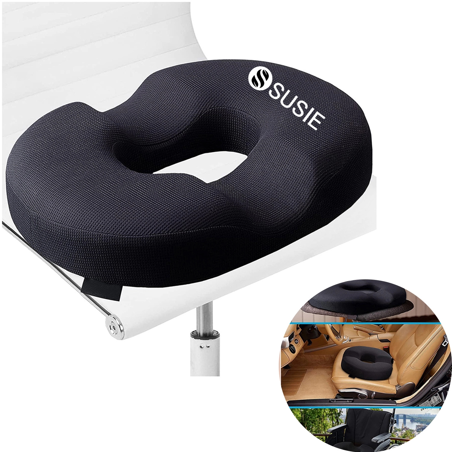 Memory Foam Donut Pillow Seat Cushion 1