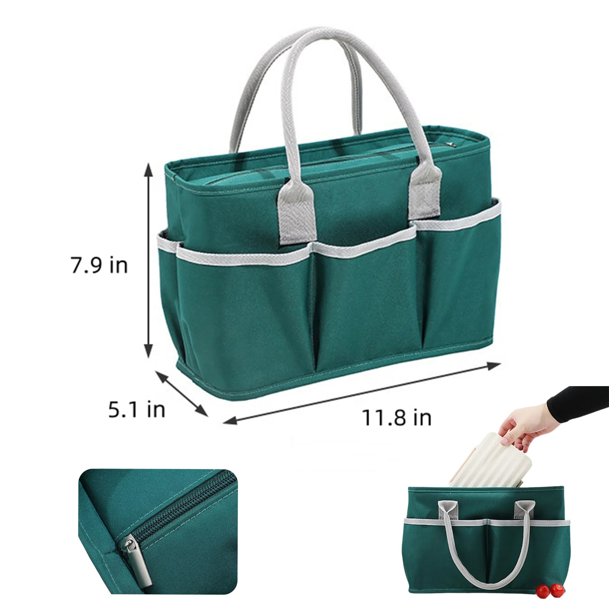 Insulated Reusable Lunch Bag with Handle 3