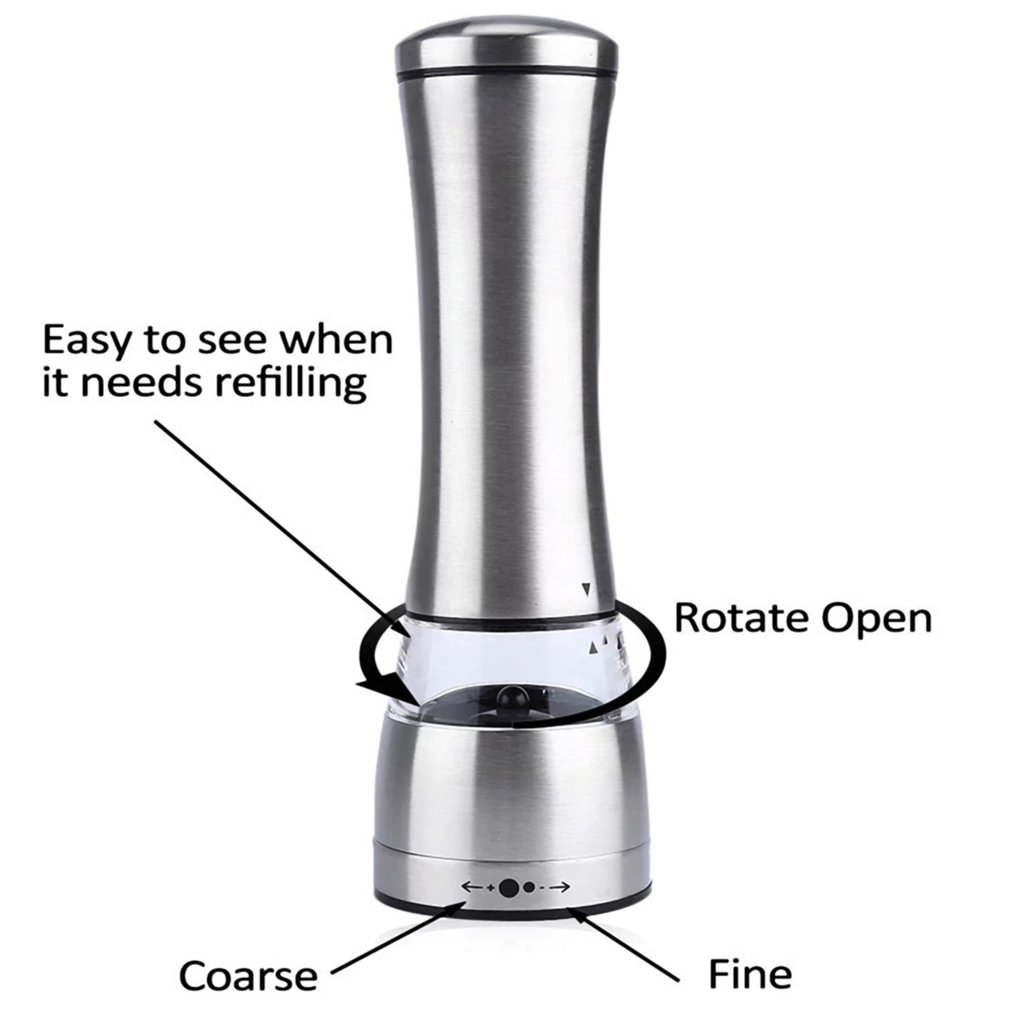 Electric Adjustable Salt and Pepper Grinder Set 5