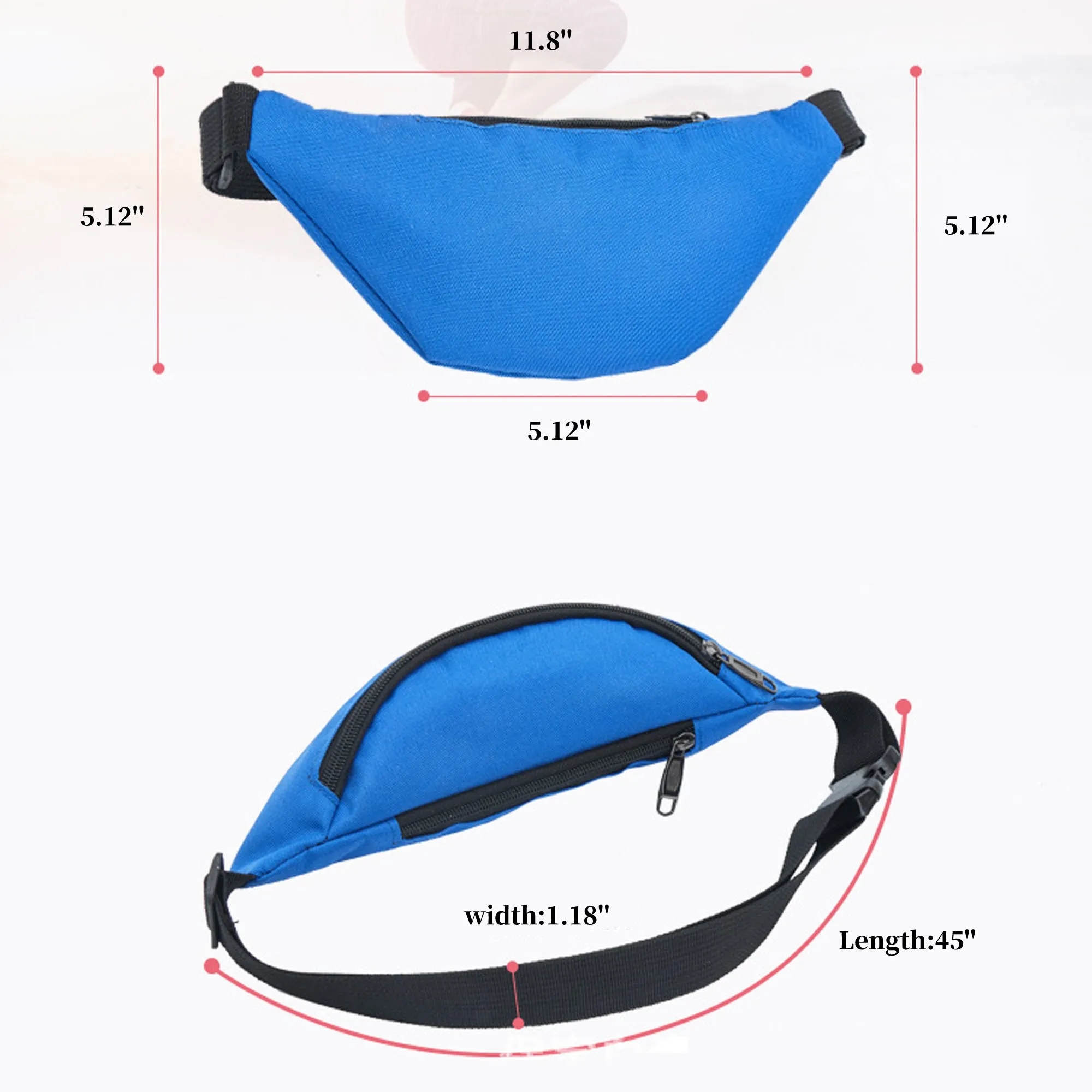 Adjustable Fanny Pack Running Waist Bag 12