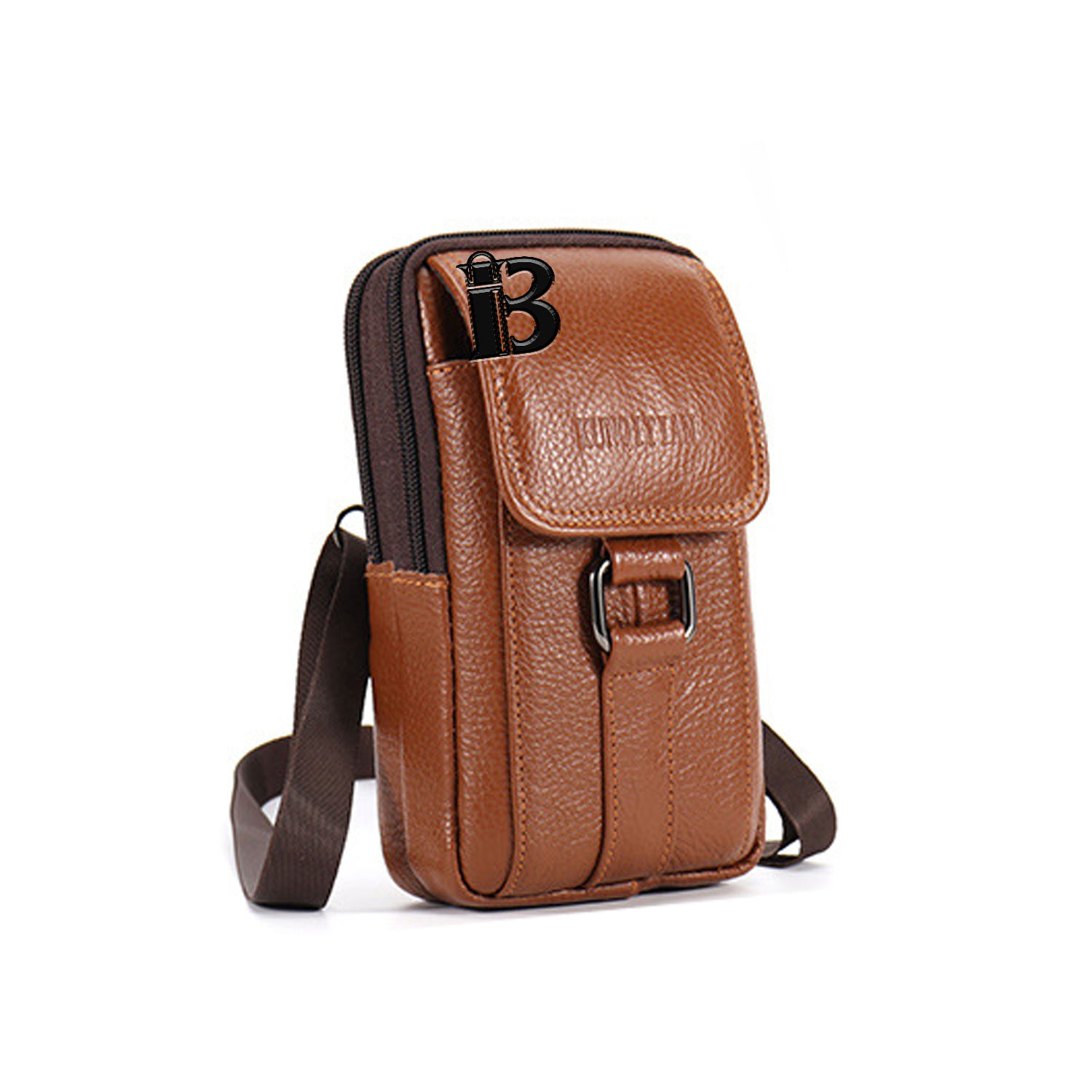 Genuine Leather Multi-functional Men's Waist Bag 2