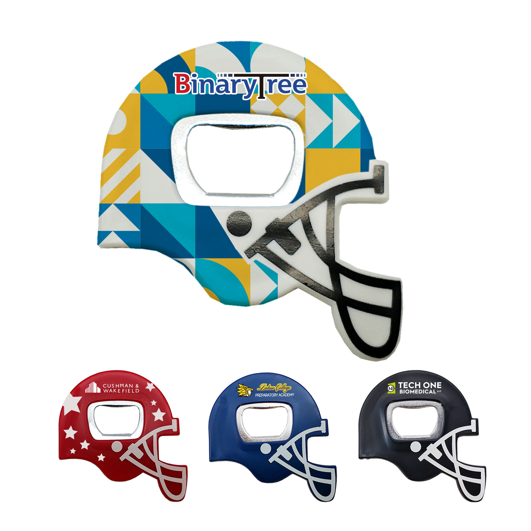 Full Color Wrap Football Helmet Bottle Opener 2