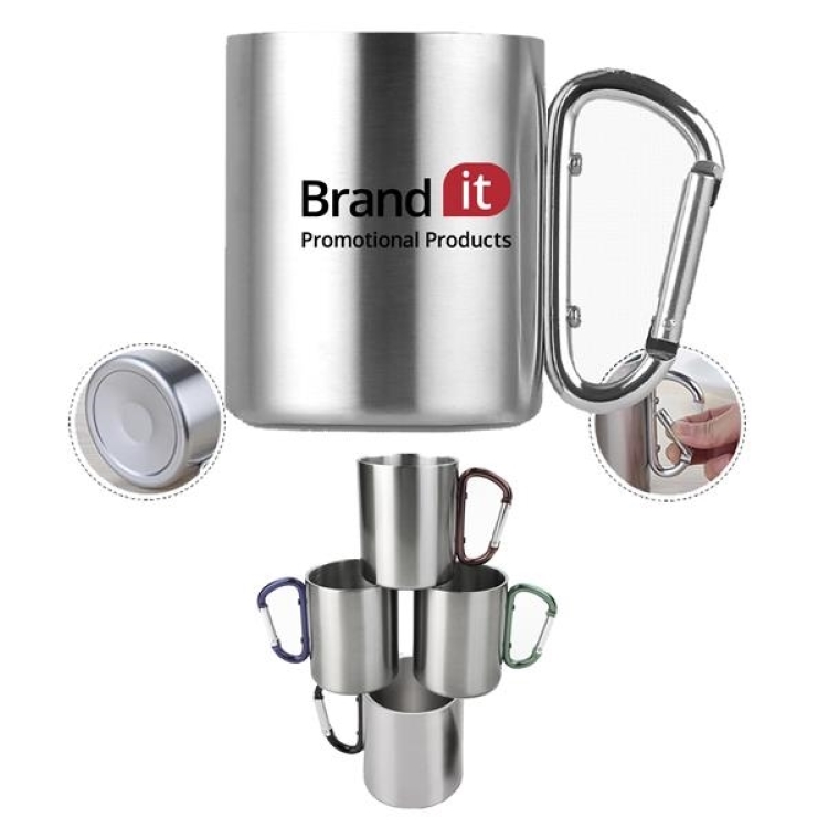 Outdoor Carabiner Mug Durable high-quality stainless steel