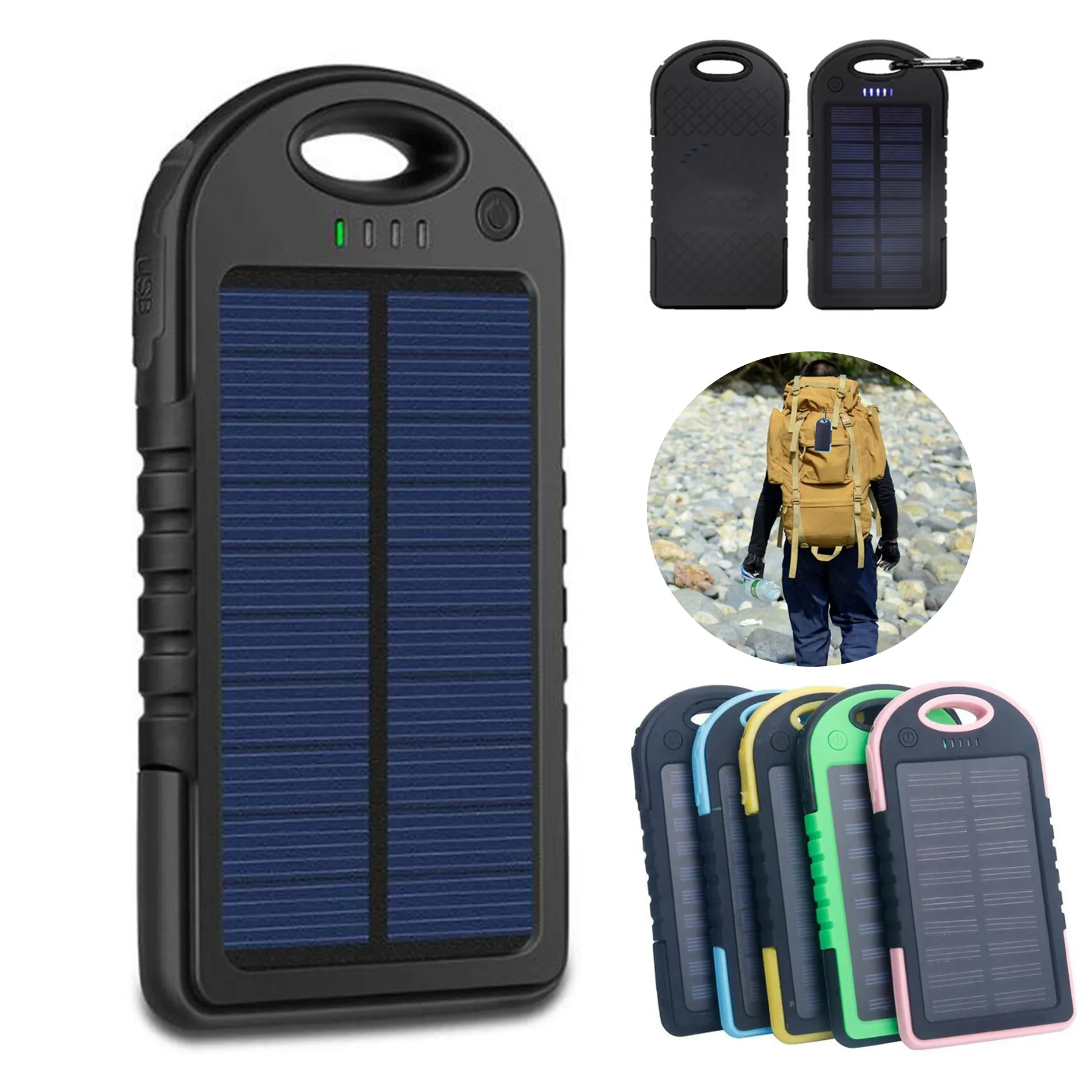 Solar Power Bank Portable Charger 8000mah 3
