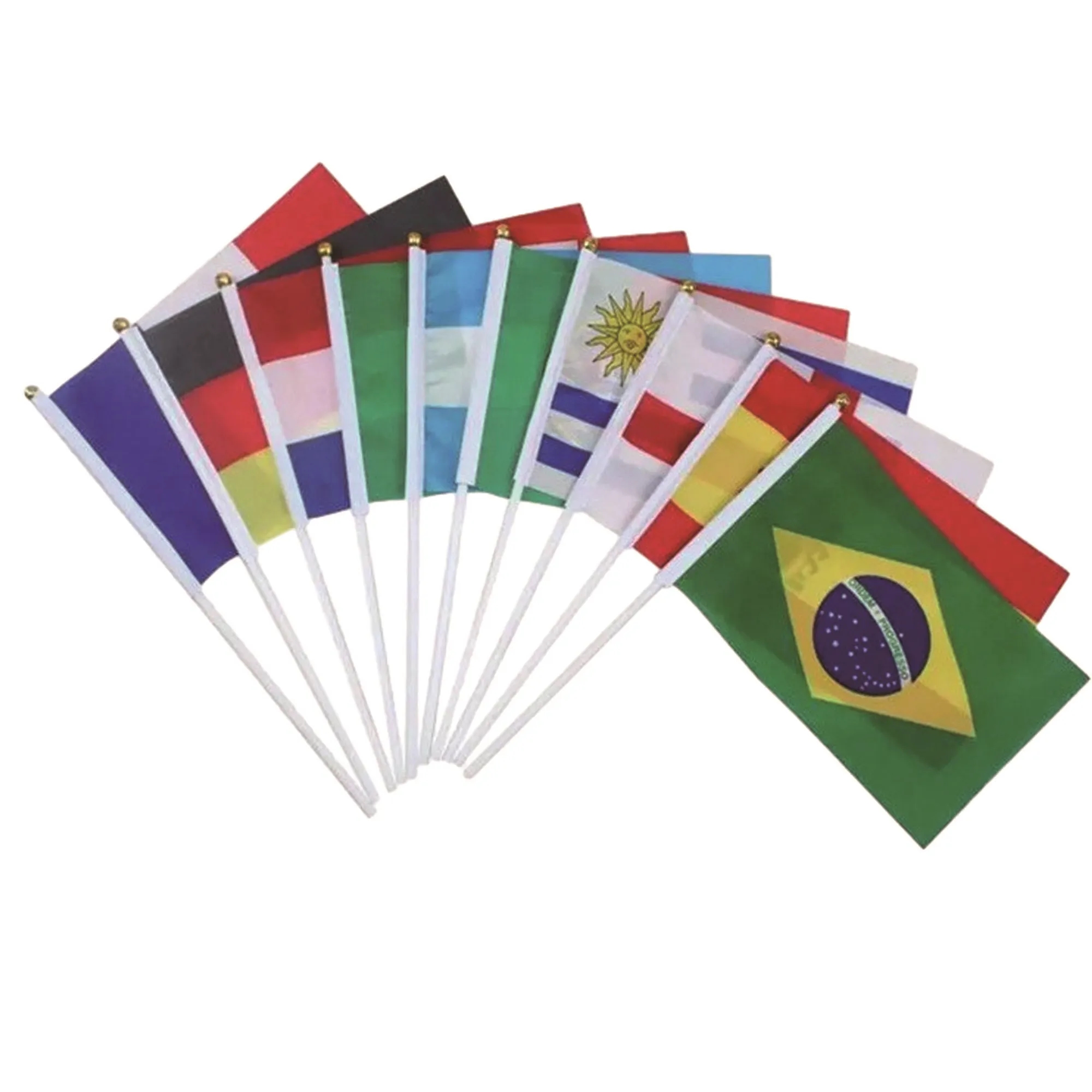 Hand-Waved Small Square Flags