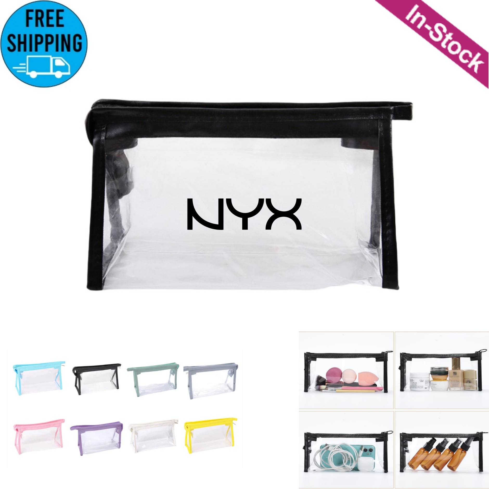 Clear Cosmetic Bag Pencil Pouch 14