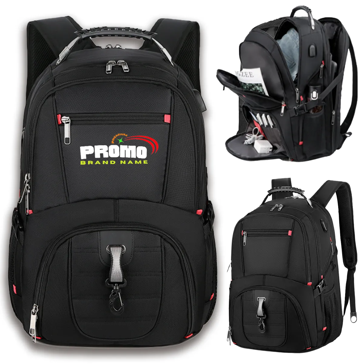 Heavy Duty Travel Laptop Backpack With USB Charging Port 2