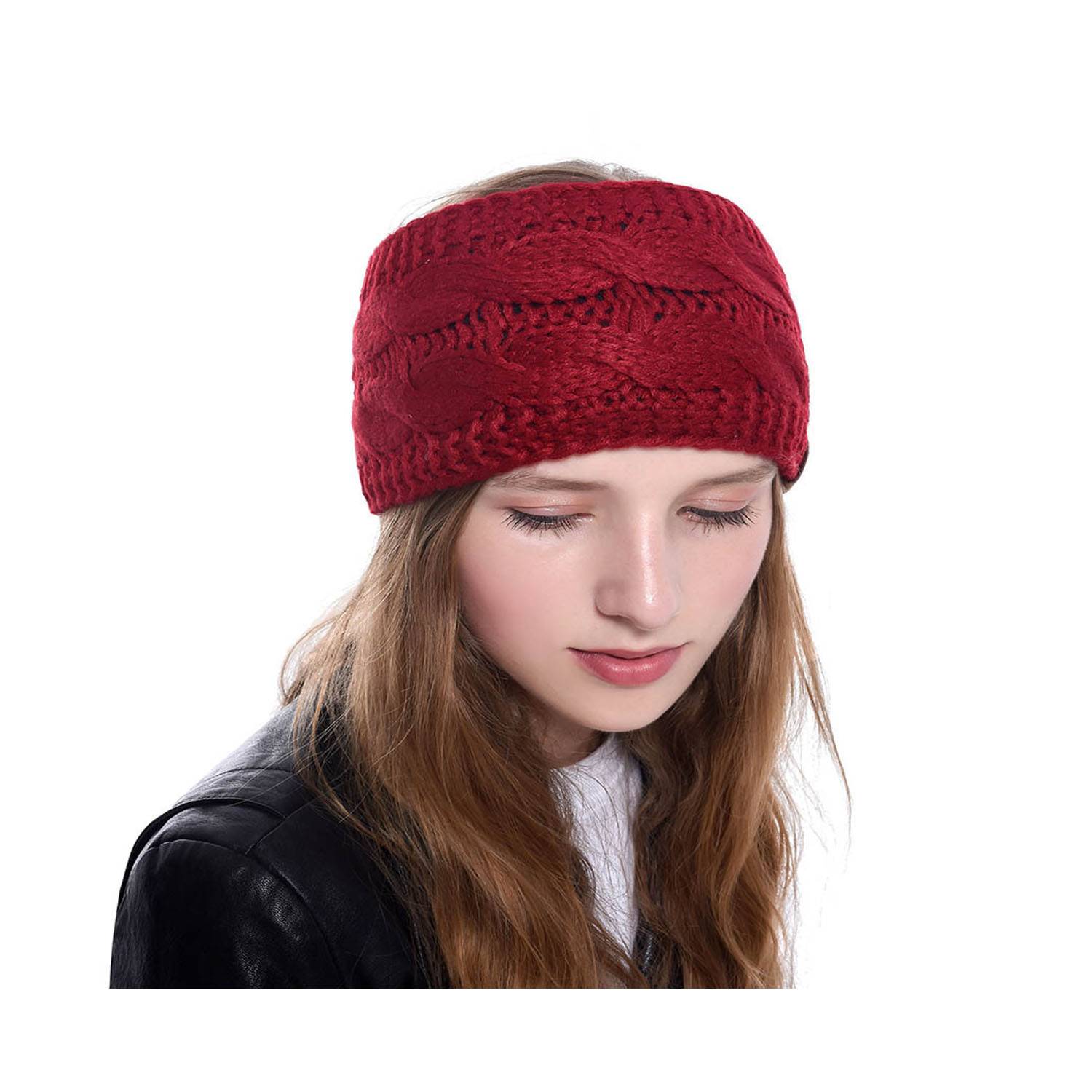 Womens winter warm thick knit headbands 5