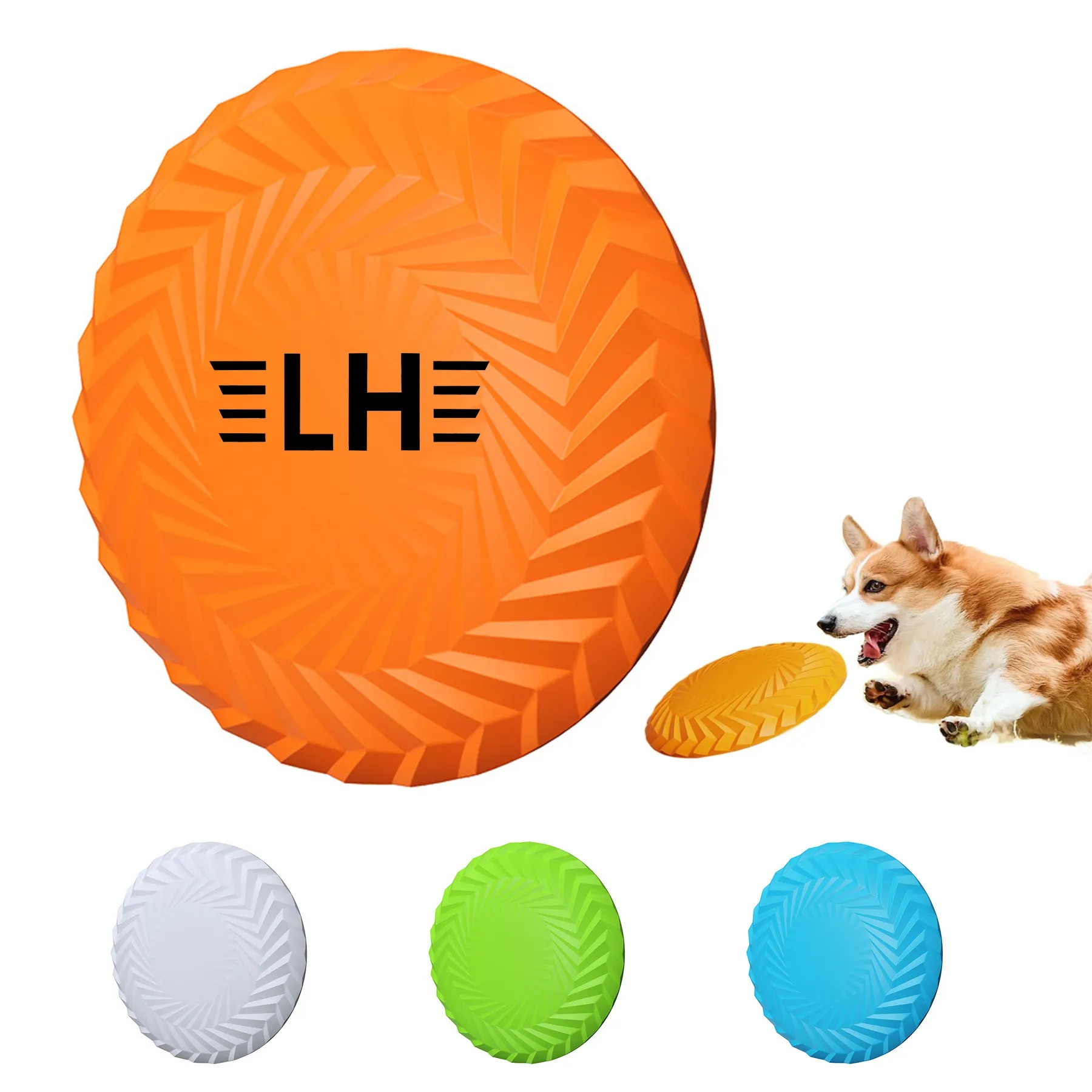 Dog Rubber Flying Disc Toy 7