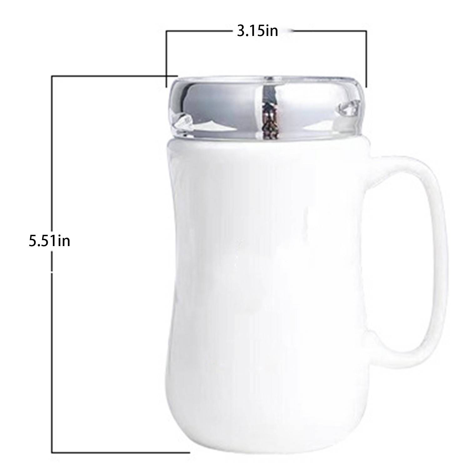 16oz Ceramic Coffee Mug w/ Mirror Lid 8