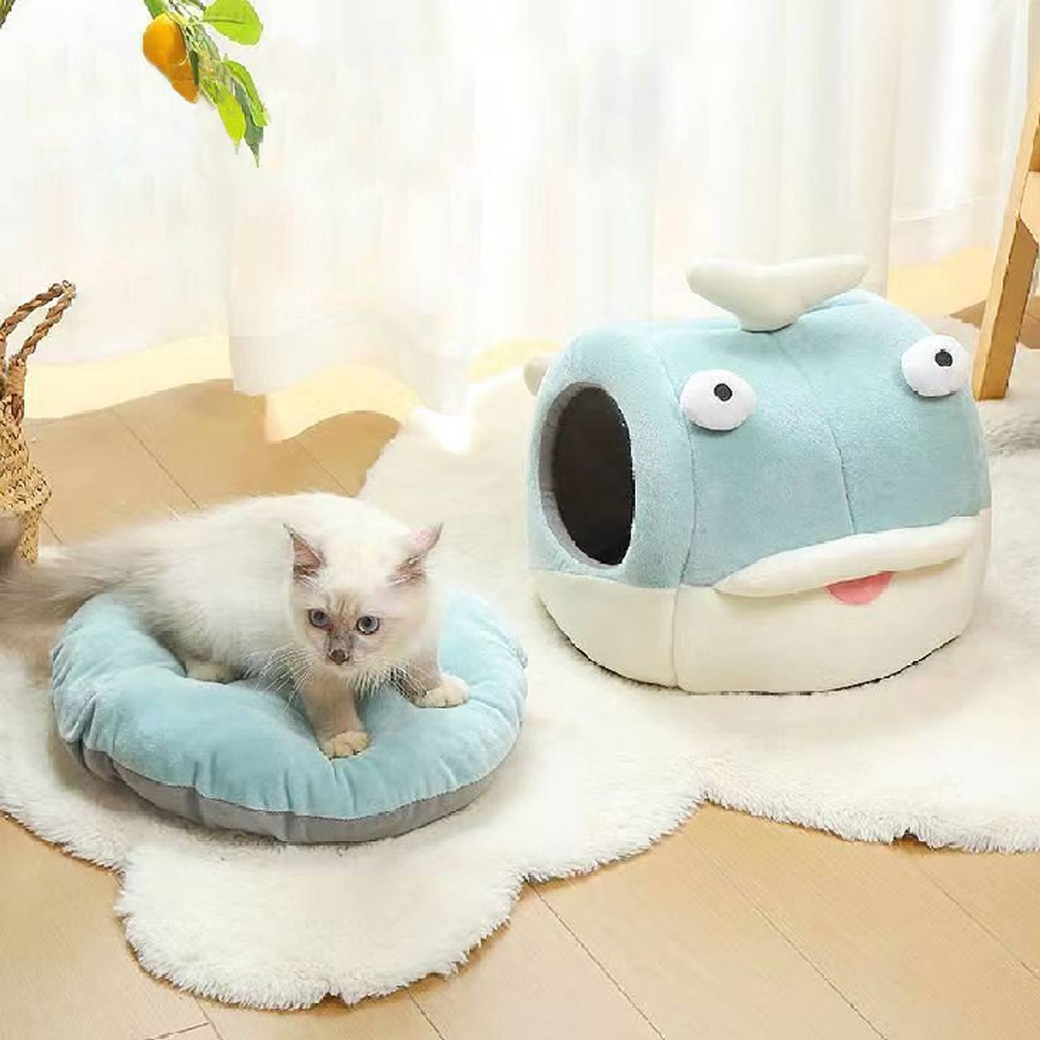 Sleep Cute Warm Pet Supplies Whale Funny Cat Nest 2
