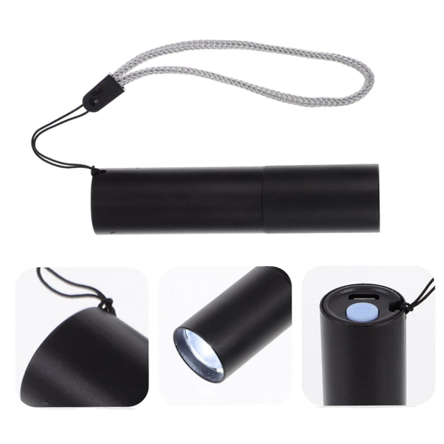 USB Rechargeable Aluminium Mini Torch 2