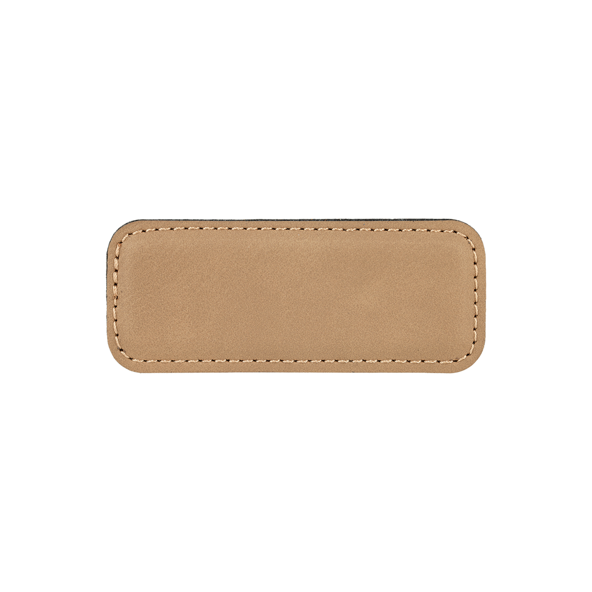 Light Brown Leatherette Badge w/ Magnet 2