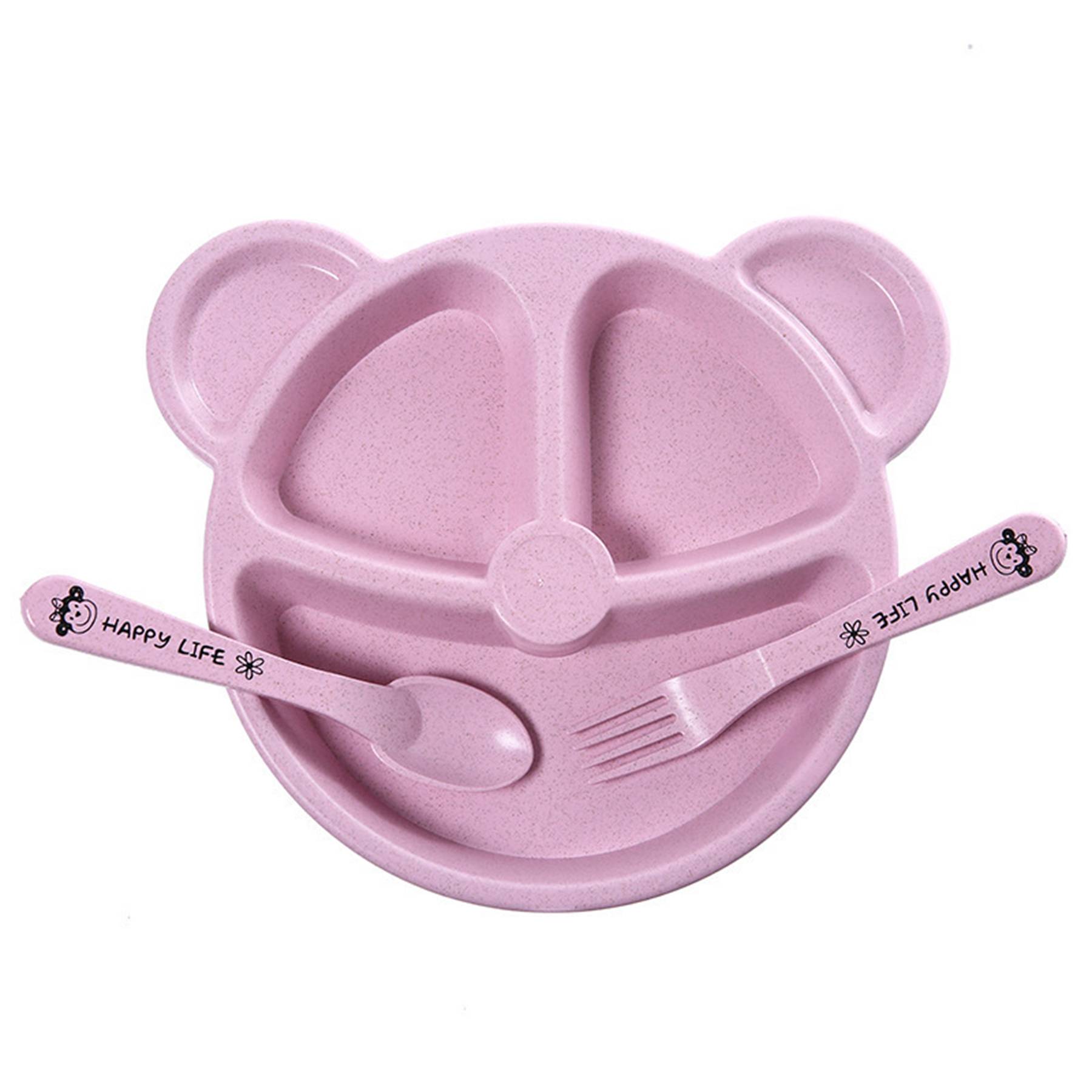 Plastic children's compartment dinner plate 3