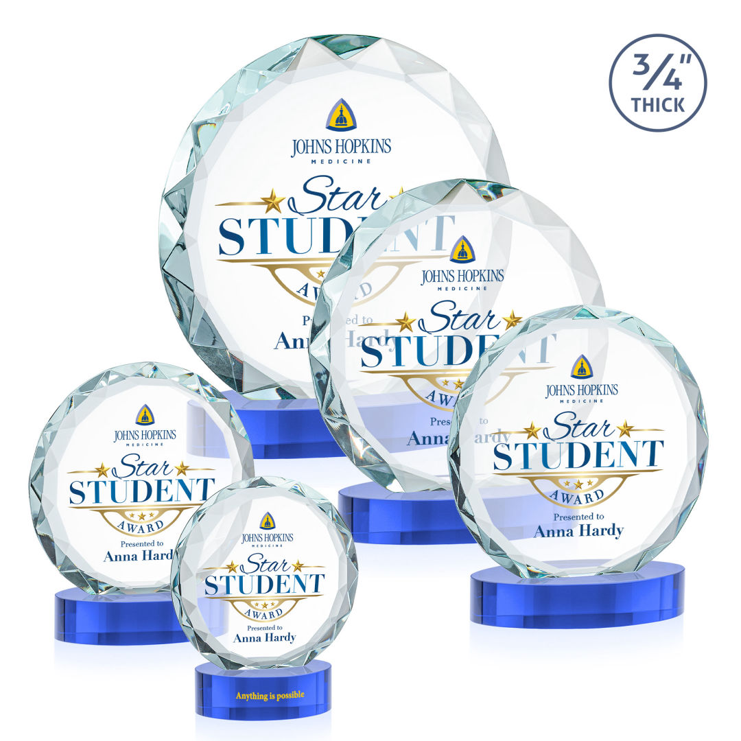 Centura VividPrint™ Award on Alberton Base - Sky Blue