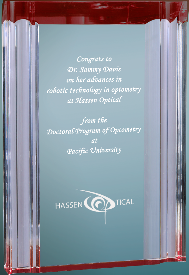 4.75" x 6-1/8" Red Channel Acrylic Award