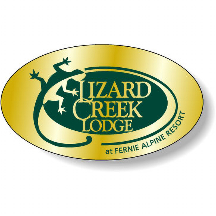 Bright Gold Foil Paper Flexo-Printed Stock Oval Roll Labels (1"x1.75")