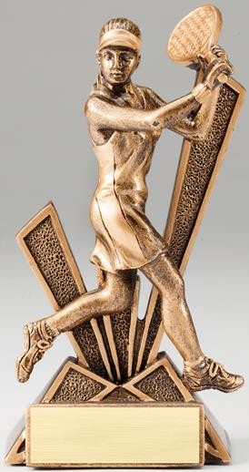 Tennis Female Checkmate Resin Sculpture 3