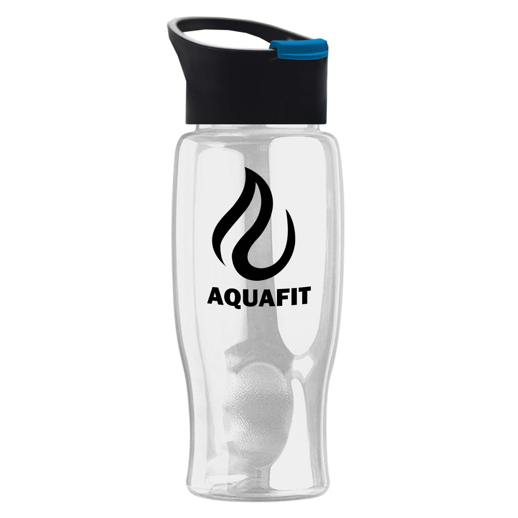 Poly-pure - 27 oz. Transparent Bottle with Pop-up 2