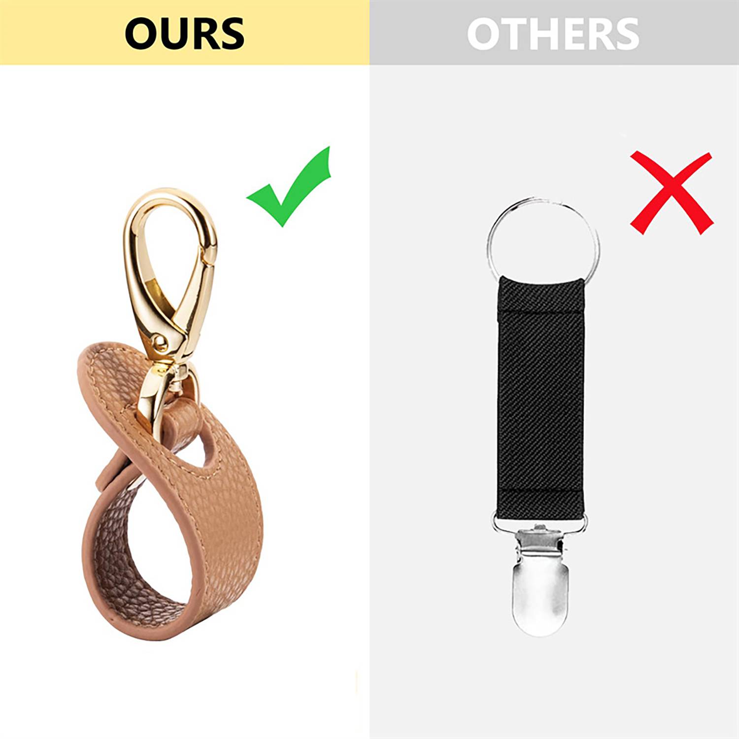 Compact and Durable PU Leather Hat Clip 3