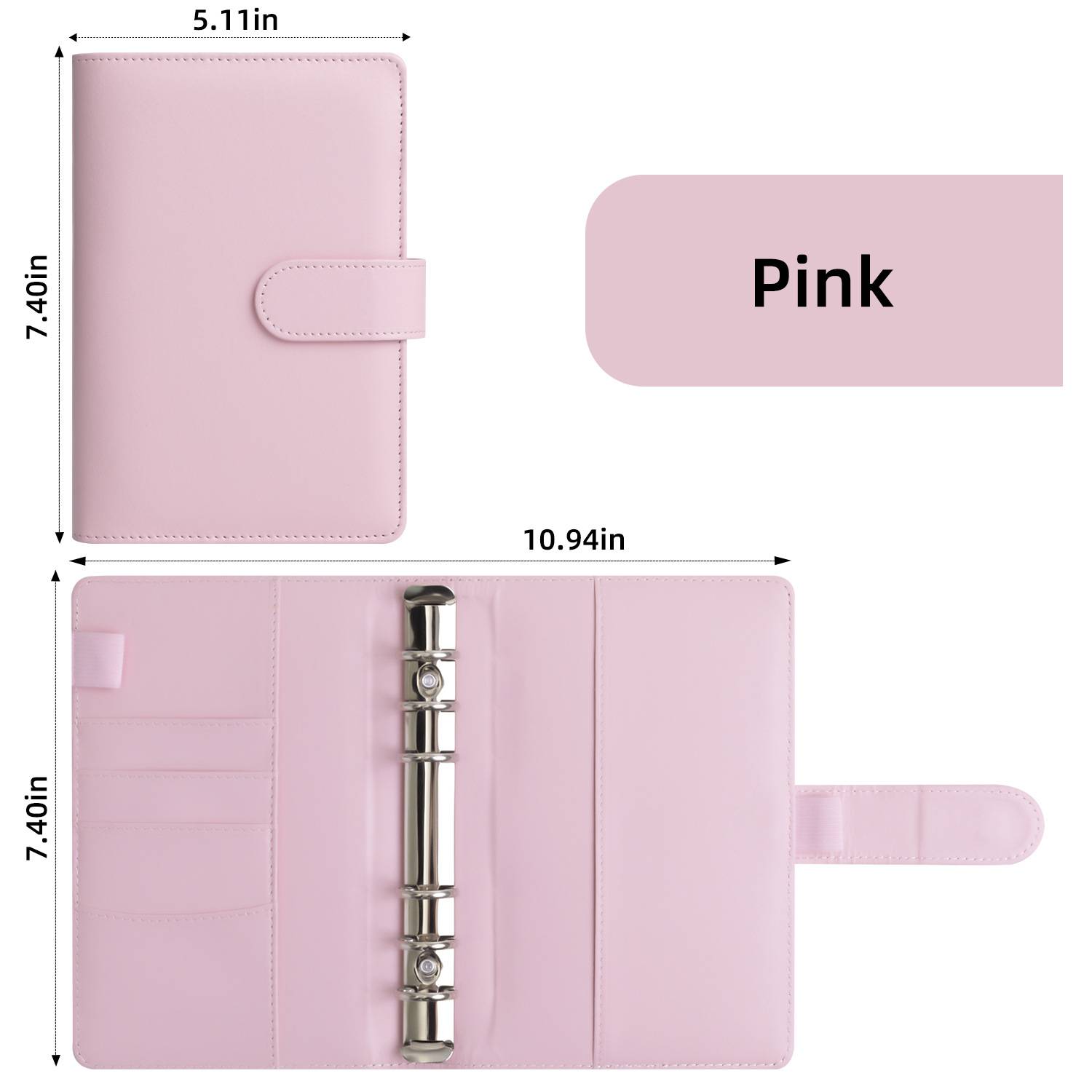 A6 PU Leather 3 Ring Binder/Notebook 4