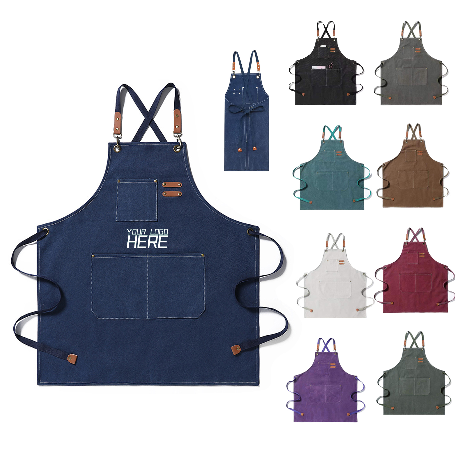 Unisex Adjustable Bibbed Apron 2