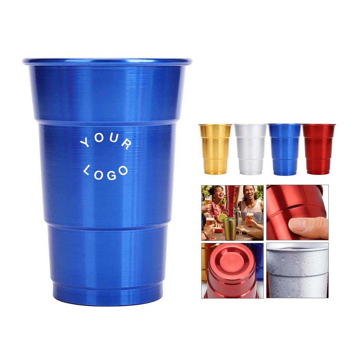 Aluminum Stadium Cup 16oz Shatter Resistant 2