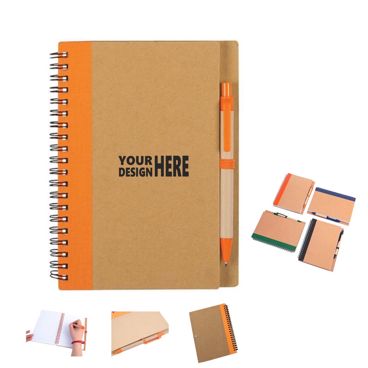 Kraft Spiral Journal With Pen 4