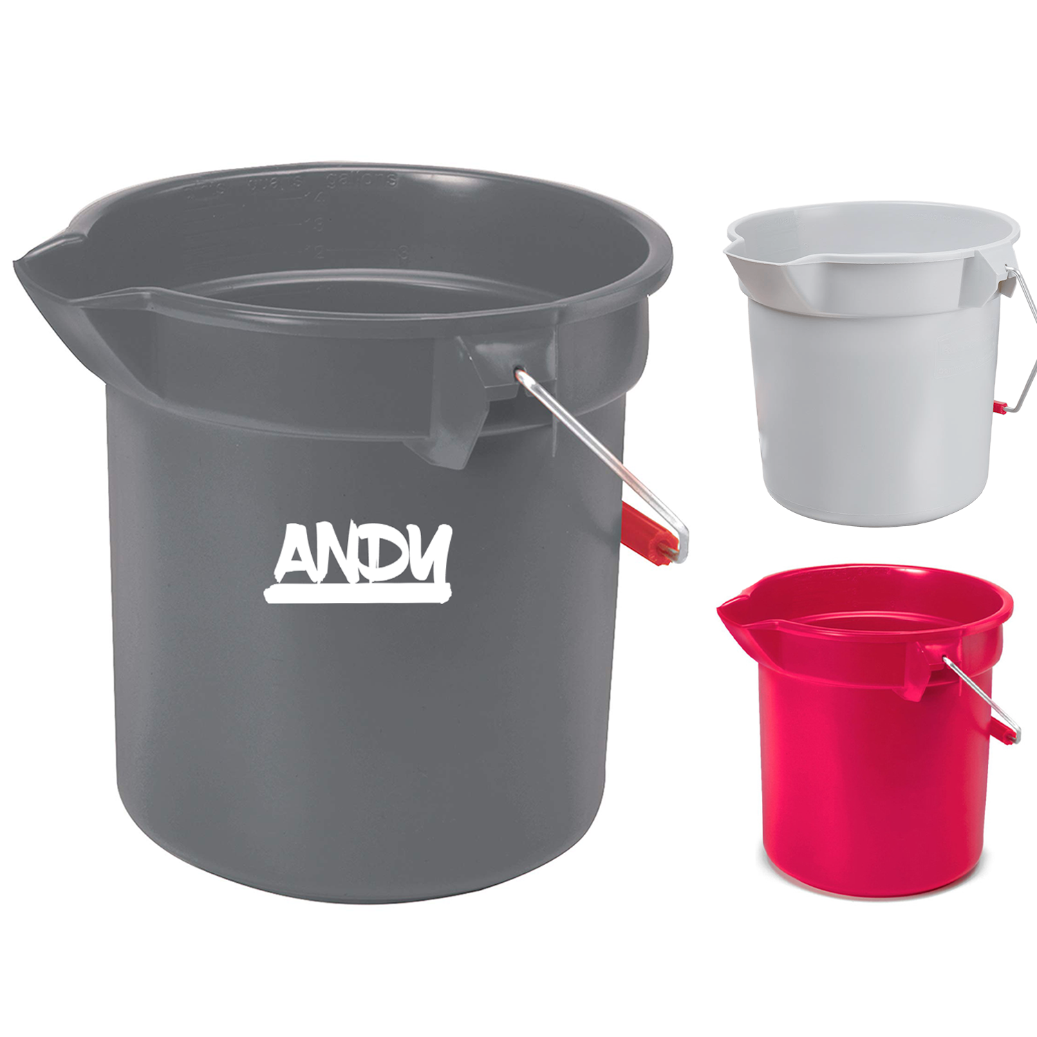 Graduated Plastic Round Bucket 2
