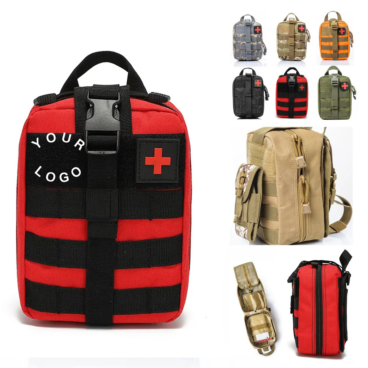Portable First Aid Organizer Pouch with Zipper Closure 2
