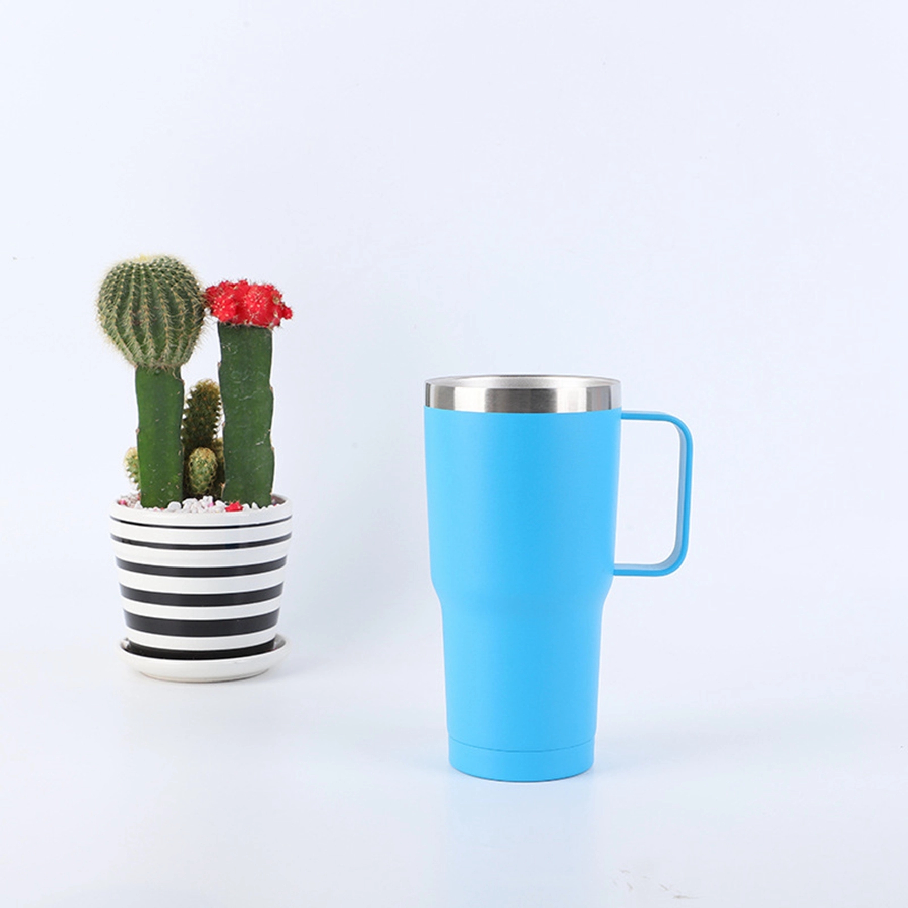 20 Oz. Stainless Steel Double Wall Tumbler With Handle 4