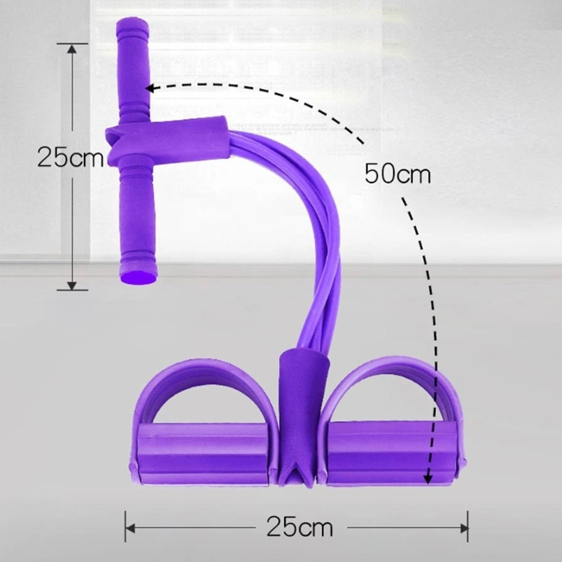 Home sport elastic abdominal exerciser foot pedal pullers 3