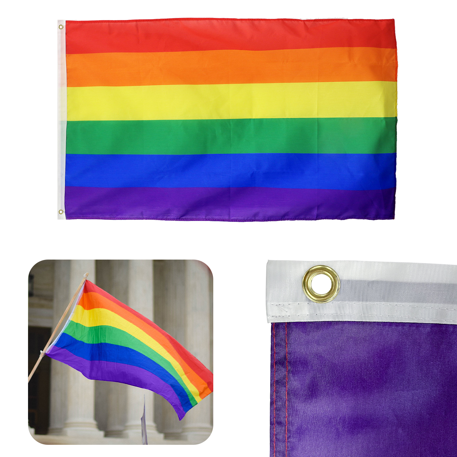 8’ Rainbow Flag 1