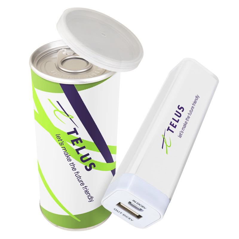 Power Shot 10 - 2200 mAh Plastic USBP2200P Power Bank in Branded Can 14