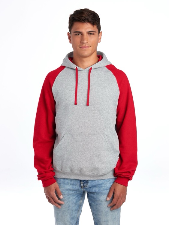 JERZEES NuBlend® Unisex Color-Block Raglan Hooded Sweatshirt 2
