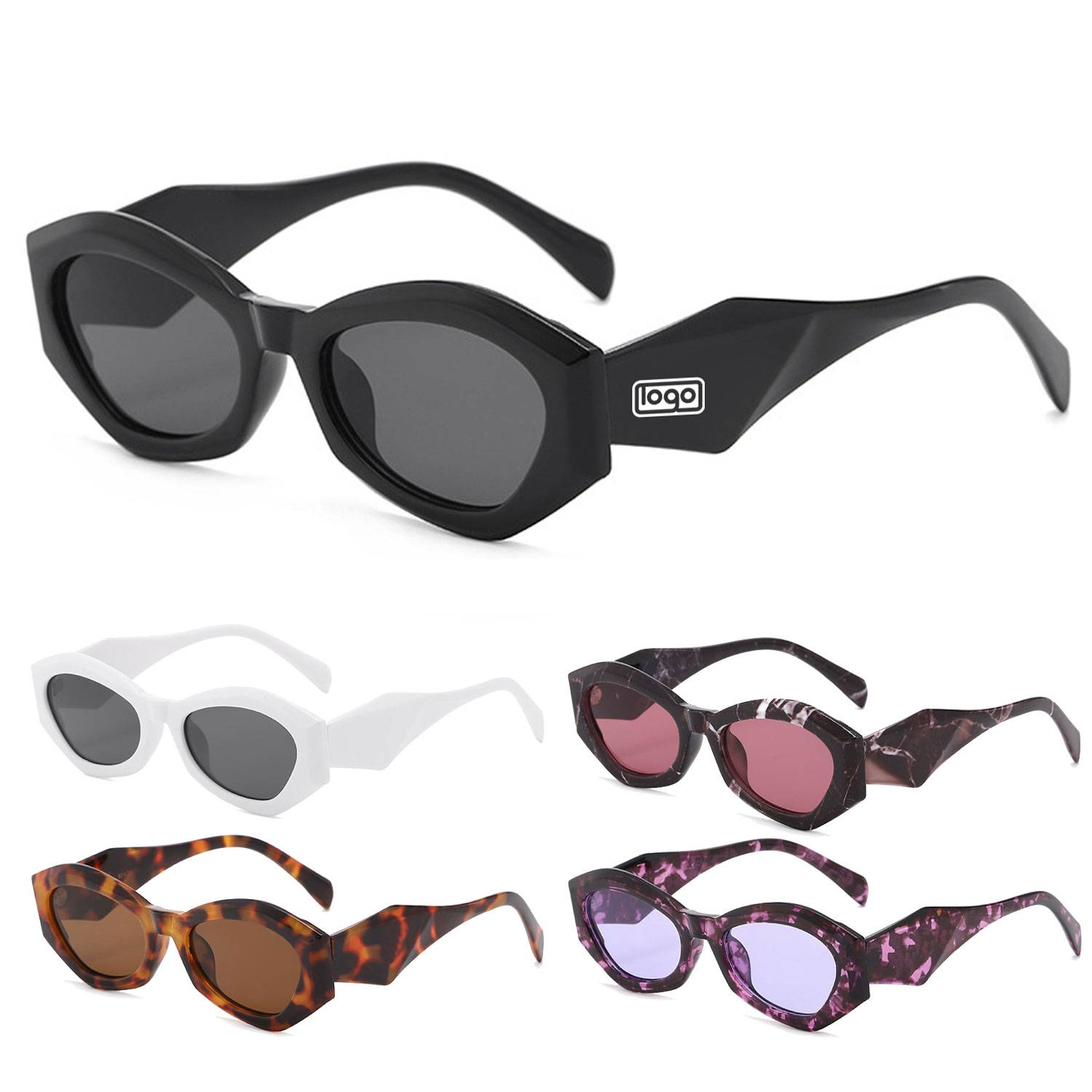 Vintage Oval UV Protected Cat Eye Sunglasses 9