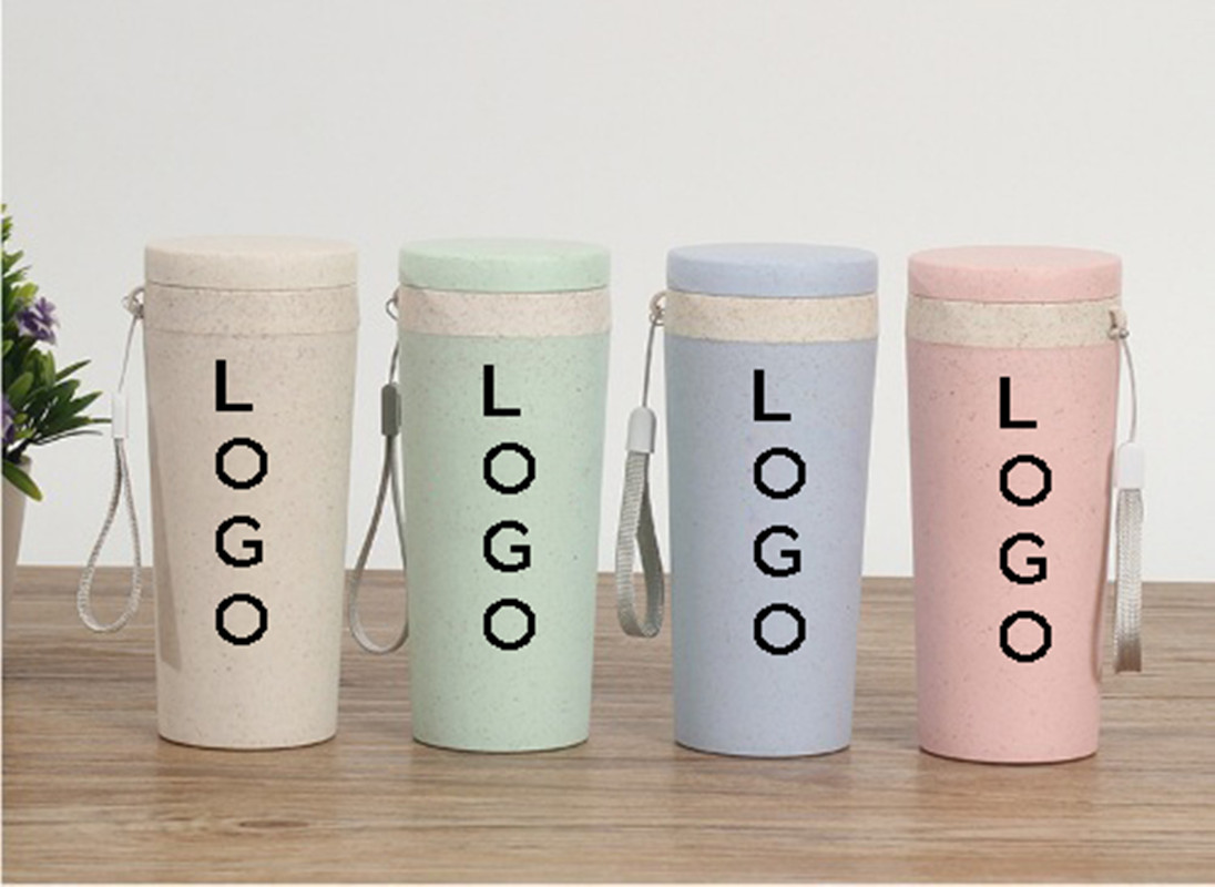 Wheat Straw Mug Double Layer Thermos Cup 3